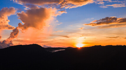 sky  with Cloud in Twilight time