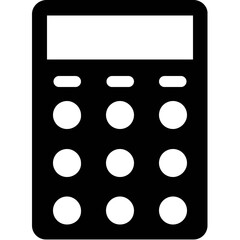 Calculator Glyph Vector Icon