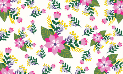 Floral pattern illustration. Flower background design