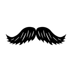Fototapeta premium Vector hand drawn doodle sketch mustache isolated on white background