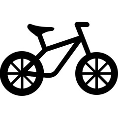 Bike Glyph Vector Icon