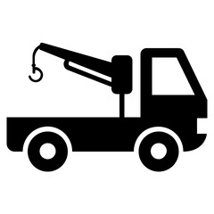 Tow Truck Glyph Vector Icon