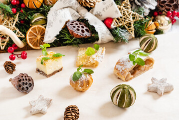 Christmas sweets on the table