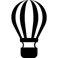 Air Balloon Glyph Vector Icon