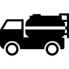 Logistic Truck Glyph Vector Icon
