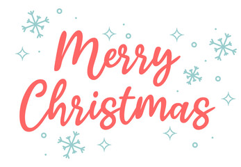 Obraz premium merry christmas lettering. Seasonal greeting card template. A calligraphic hand written inscription