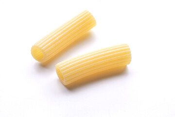 small composition of pasta on white background