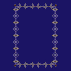 Openwork frame with wavy line for pfoto.