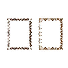 Openwork frame in wavy line for photo, blank set