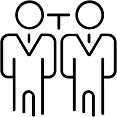 Human Resource Line Vector Icon