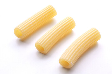 small composition of pasta on white background