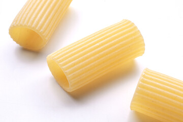 small composition of pasta on white background