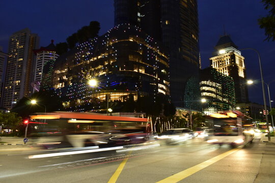Orchard Road. Prime District Singapore City.  City by Night 2022