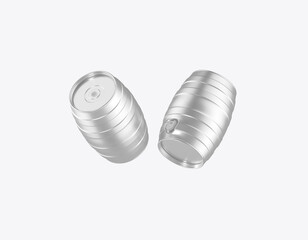 Beer Keg Mockup. 3D render