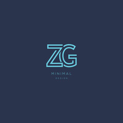 Initial letter ZG minimal vector design