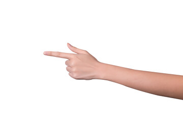 pointer hand, female hand shows with fingers number one