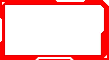 Modern red square frame for digital marketing