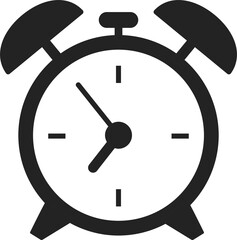 Cartoon daily life object black alarm clock