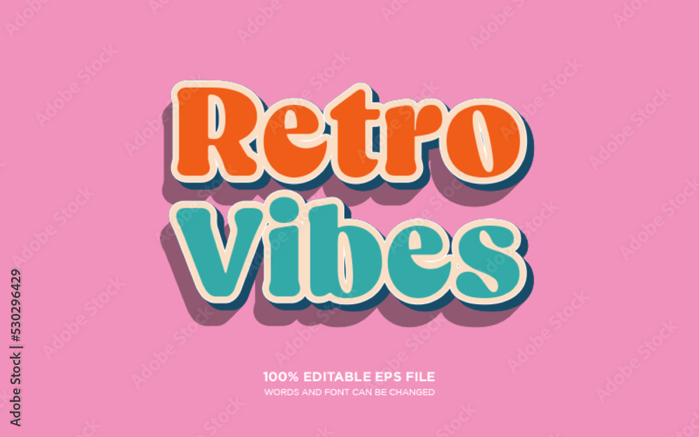 Fototapete retro vibes text style effect