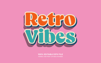 Retro Vibes text style effect	