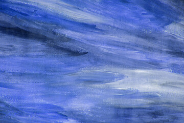 Blue background oil paint texture.