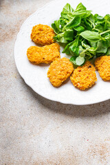 vegetarian nuggets no meat plant-based food healthy meal food snack diet on the table copy space food background rustic top view keto or paleo diet veggie vegan or vegetarian food