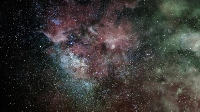 4k deep space, nebula clouds forming with each other in the universe