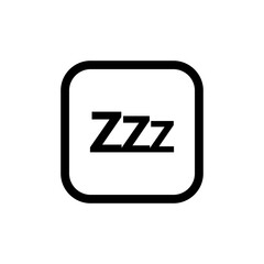 line icon with sleepy symbol