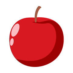 red apple isolated on transparent background