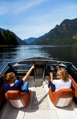 European girlfriends on Summer vacation enjoying their freedom