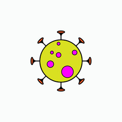 Pathogen Icon. Bacteria Symbol  - Vector.     