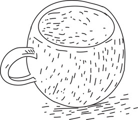 Coffee drink hand drawn. Suitable for websites, Stickers, Banners, Social media and layouts, Art and collages, General use cases. png.
