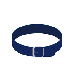  men's leather belt with dark matted metal buckle isolated on white background.