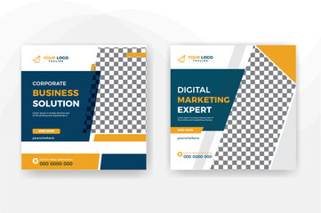 creative corporate  marketing agency business social media post banner template design