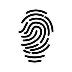 Fingerprint line icon isolated on white background.ID app icon. Fingerprint illustration vector. Security access concept.