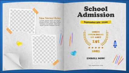 School Admission banner template design
