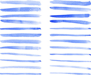 Set of watercolor stain. Spots on a white background. Watercolor texture with brush strokes. Gradients with overlay.