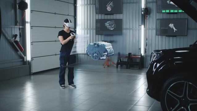 An automotive maintenance engineer conducts a review of an internal combustion engine. The manager receives information from the database of a program about the parts and components of a car engine.