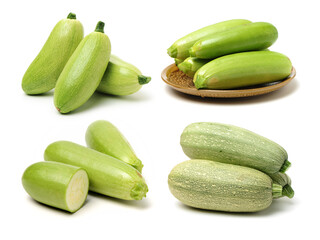 Zucchini on a white background 