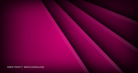 Fototapeta premium 3D magenta geometric abstract background overlap layer on dark space with cutout effect decoration. Minimalist graphic design element future style concept for banner, flyer, card, cover, or brochure