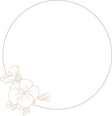 Flower  Frames Wreaths Line Art vector