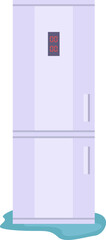 Broken fridge Home Appliance. Vector illustration