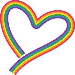 LGBTQ_Rainbow heart line 