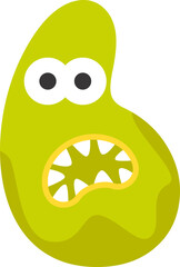 Childish monster 6 digit. Vector illustration