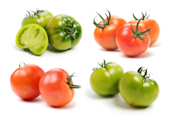 fresh tomato isolated on white background