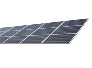 solar panels on isolated background