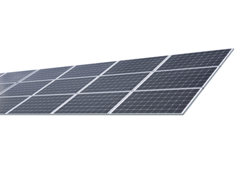 solar panels on isolated background