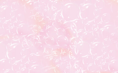 Fototapeta na wymiar Set of bath pink foam isolated on transparent background. Shampoo bubbles texture.Sparkling shampoo and bath lather, vector illustration.