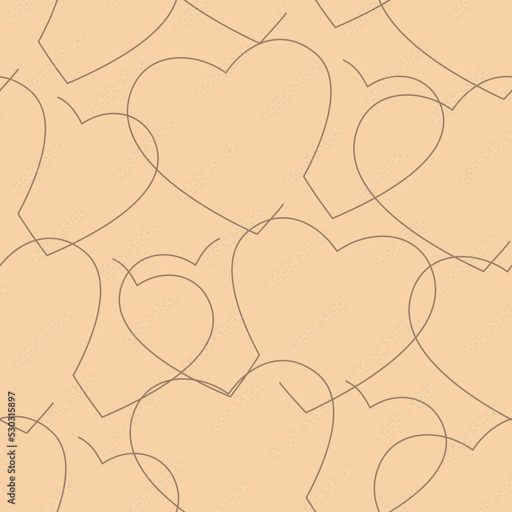 Poster abstract seamless pattern of hearts background. image for a poster or cover. vector illustration. re