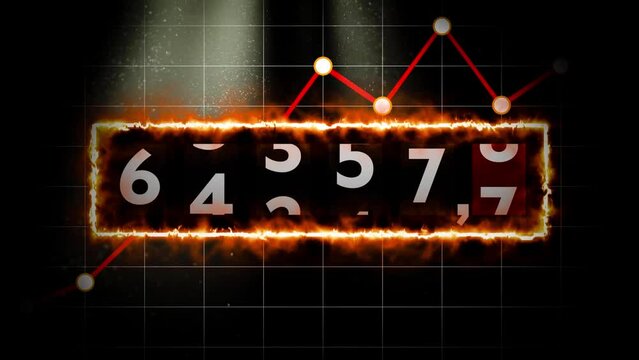 animation of a fast rotating gas meter on the topic of the energy crisis in europe